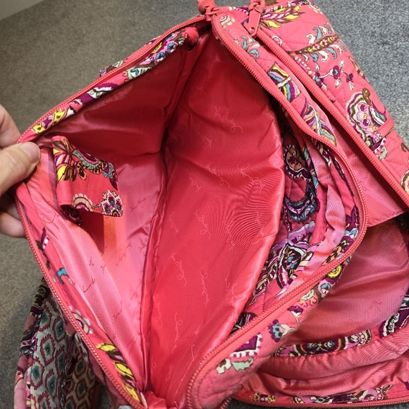 Vera Bradley Pink Paisley Backpack Boho Country Chic Girlhoodcore - Picture 6 of 10